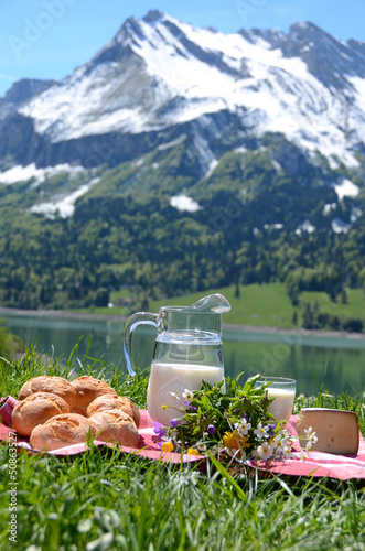 Photo: Milk, cheese and bread Milk, cheese and bread