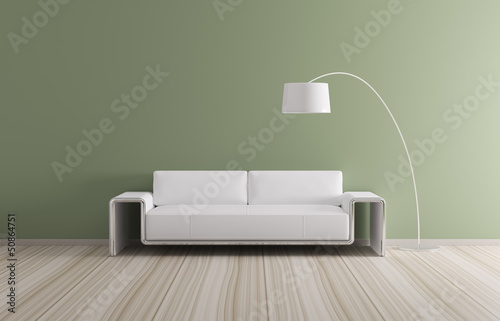 Illustration: Modern interior with sofa 3d render Modern interior with sofa 3d render