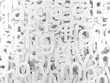 fondo abstracto blanco con letras y abecedario