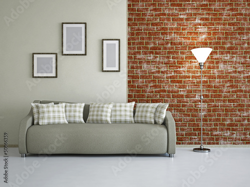 Illustration: Livingroom with sofa Livingroom with sofa