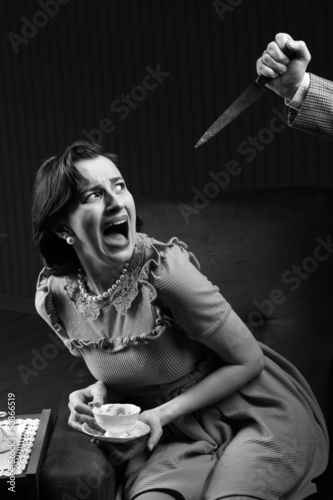 Photo: Murderer. Classic film noir style Murderer. Classic film noir style