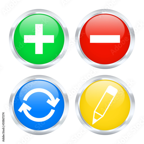 Vector: Set of edit web buttons. Vector illustration Set of edit web buttons. Vector illustration