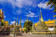 Pagoda at Wat pho in Bangkok province of Thailand