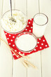 Dairy produce on a light wooden table