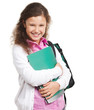 Schoolgirl with backpack