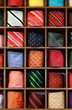 Ties on the shelf of a shop