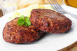Beefsteak with potato salad - Frikadelle mit Kartoffelsalat