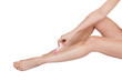 Woman Shaving Her Leg