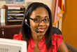 Beautiful African American Receptionist