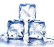 Ice cubes isolated on white
