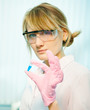 Photo: woman scientist in laboratory woman scientist in laboratory