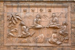 Photo: relief on the wall in a museum, ancient Chinese traditional styl relief on the wall in a museum, ancient Chinese traditional styl