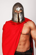 Portrait of warrior with a grin on his face