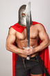 Hot musculed fighter with his sword