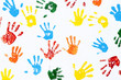 Prints of hands of child
