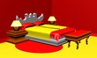 Bedroom. 3D.