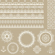 vector Lacy Ribbons, Napkins, and Design Elements