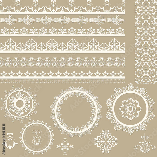 Vector: vector Lacy Ribbons, Napkins, and Design Elements vector Lacy Ribbons, Napkins, and Design Elements