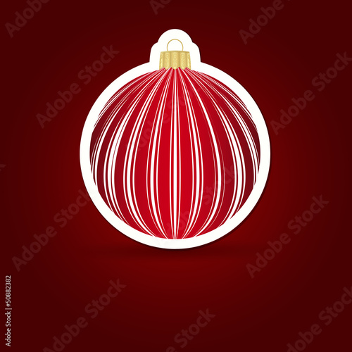 Vector: Christmas background. Sticker ball. Christmas background. Sticker ball.