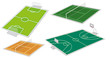 Vector: Four different kinds of courts Four different kinds of courts