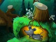 The painting of a forest animal