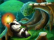 The painting of a forest animal - illustration for the children