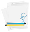 A paper with a drawing