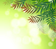 A green stationery with leaves