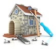 illustrations, repair of the house of the concept of