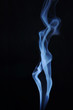 Fuming image of beautiful lady made of smoke