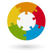 Puzzle rund - Basis mit 5 Optionen