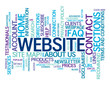 "WEBSITE" Tag Cloud (contact us faq help categories sections)