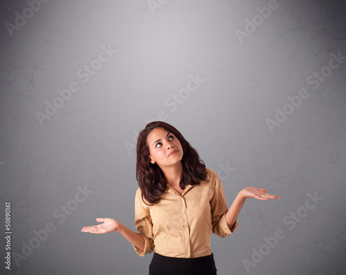 Photo: beautiful young lady juggling with copy space beautiful young lady juggling with copy space