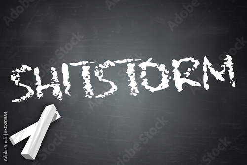 Illustration: Blackboard "Shitstorm" Blackboard "Shitstorm"