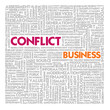 Business word cloud for business and finance concept, Conflict M