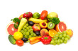 fruits and vegetables isolated on a white background