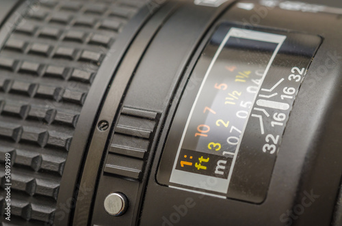 Photo: Focusing Distance On A Modern Camera Lens Focusing Distance On A Modern Camera Lens