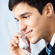 Portrait of businessman or call center worker