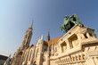 Matthiaskirche und Statue von Szent Istvan in Budapest