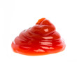 Tomatenketchup auf weißem Hintergrund