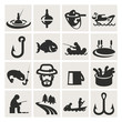 Set Of Icons. Fishing