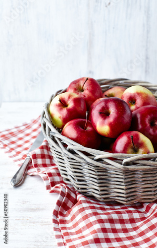 Photo: Basket of red apples Basket of red apples