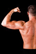 muscular bodybuilder's biceps