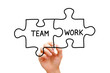 Teamwork Puzzle Concept