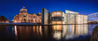 Berlin Regierungsviertel Panorama zur blauen Stunde 1