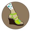 green sandals
