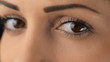 Her eyes close up