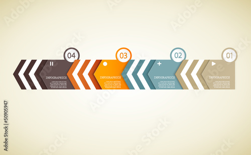 Vector: Four colored paper triangles with place for your own text. Four colored paper triangles with place for your own text.