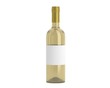 Weinflasche Beige Kappe gold mit Etikett