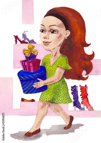 Illustration: shopping shopping